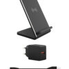 Sinox Qi™ Þráðlaus hraðhleðslustandur 10W m/1.0m snúru og 3.0A hleðslukubb